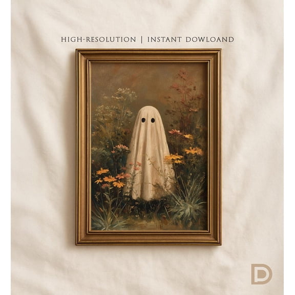 Ghost In Wildflower Field Wall Art Print