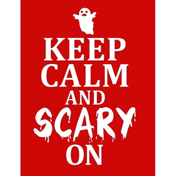 Ghost Keep Calm Grid Composition Notebook: Graph Paper 5X5 Squares per Inch (7.44 X 9.69) Funny Spirit Keep Calm and Scary On Engineering Paper Book (Paperback)