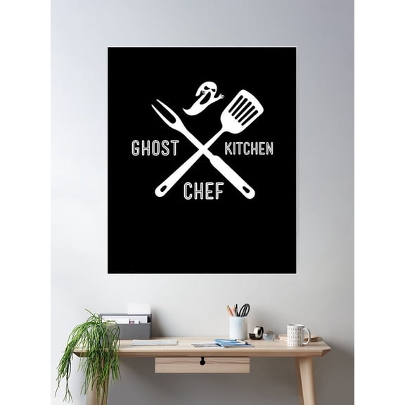 Ghost Kitchen Chef Cloud Kitchen Cook Poster Wall Art Modern Wall Decor Wall Art