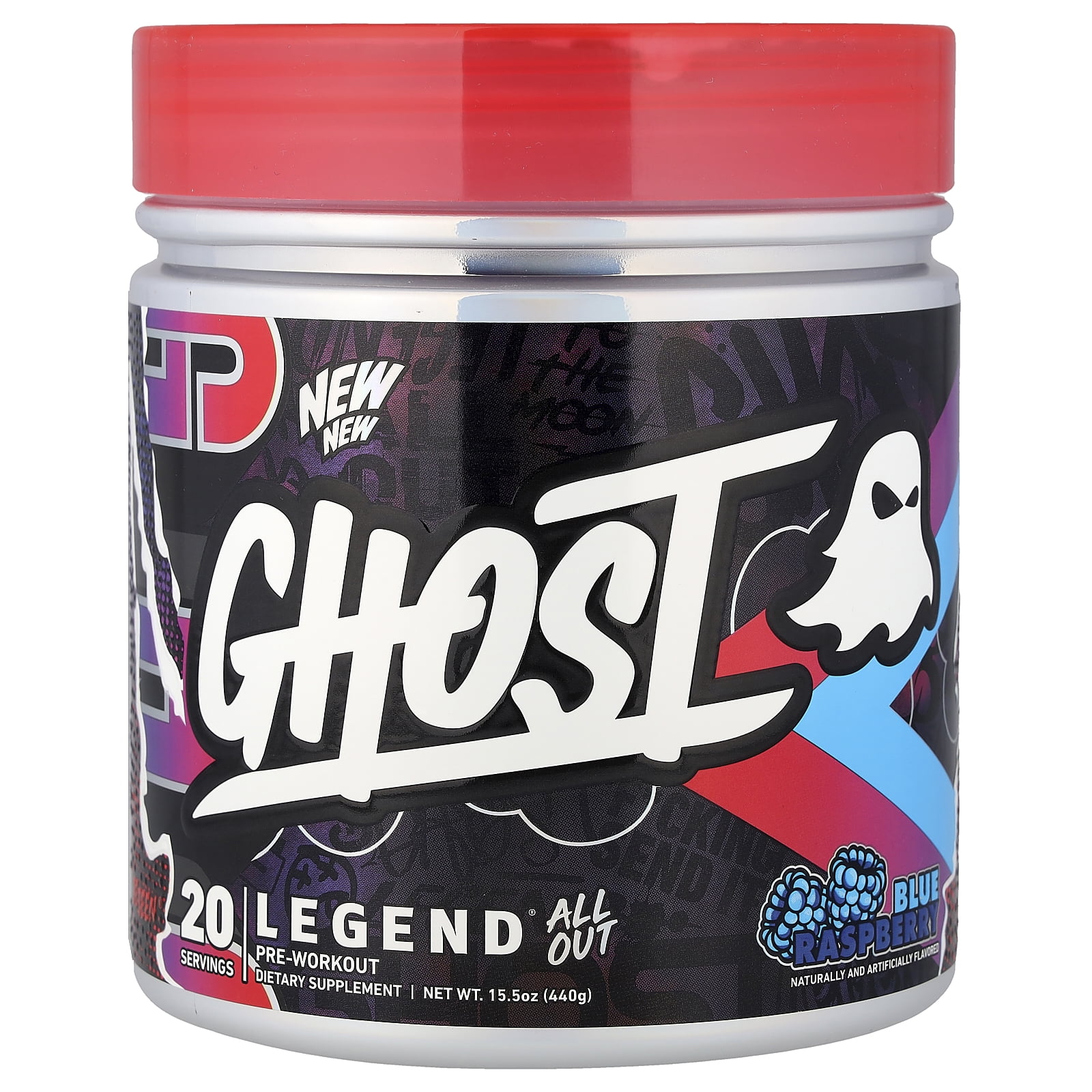 Ghost Legend Blue Raspberry Pre-Workout 15.5 oz - Walmart.com