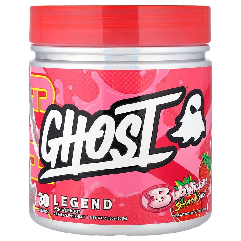 GHOST, All Out Pre-Workout, Bubblicious Strawberry Splash, 22.2 oz