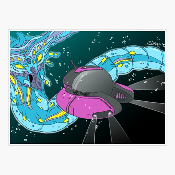 Ghost Leviathan Deep Sea Creature Sticker