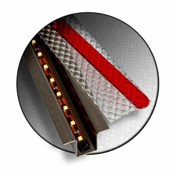 Ghost Light - Clear with Red LED 10.5 in. Single Flush Mount Light Kit with Sequencing