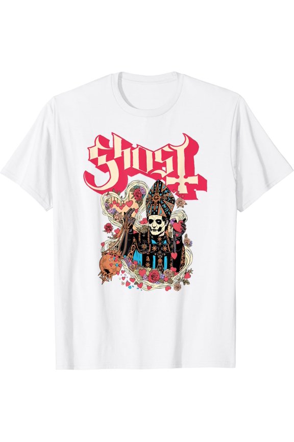 Ghost - Logo Hearts Papa Love Day T-Shirt