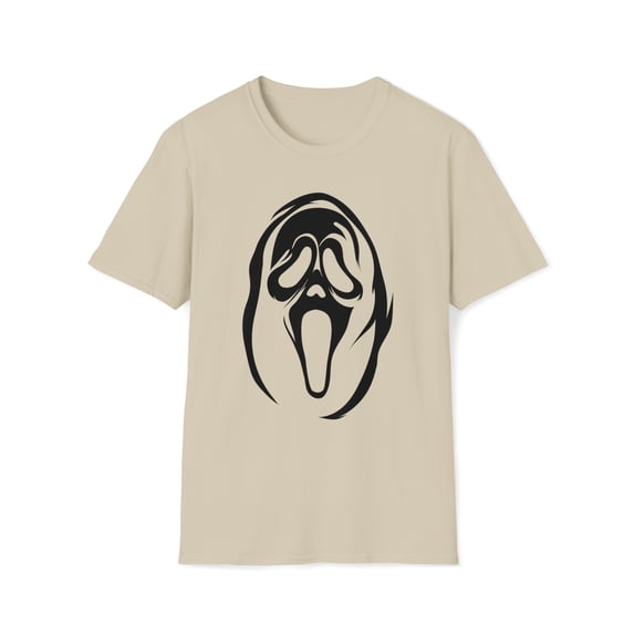 Ghost Mask, Gildan Unisex Softstyle T-Shirt, Ghost Face Graphic Tee, S-3XL
