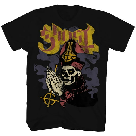 Ghost Men's Papa Emeritus Prayer T-Shirt Black Small | Officially Licensed Merchandise