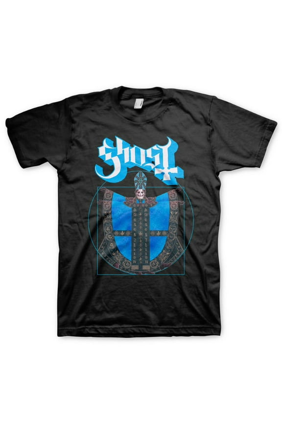 Ghost Men's Vitruvian Logo T-Shirt Black Large | Officially Licensed