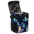 thumbnail image 1 of Ghost Mini Trash Can for Car: Foldable, with Lid, Leak-proof, Hanging Storage Bag, 1 of 6