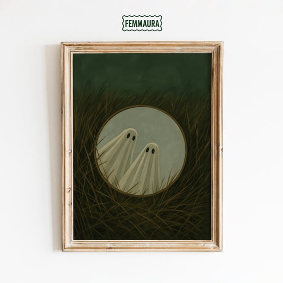 Ghost Mirror Reflection Wall Art Print, Moody Gothic Surreal ...