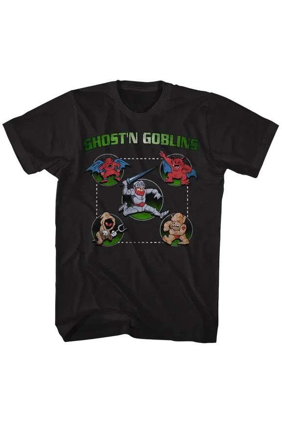 Ghost'N Goblins Full Circle Black Gaming Shirt