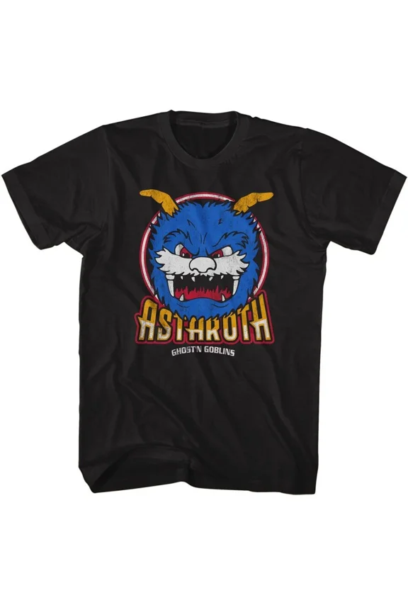Ghost'N Goblins Ghostn Goblins Astaroth Face Black Gaming Shirt