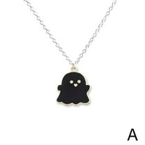 Ghost Necklace - Ghoul Halloween Spooky Charm Pendant Jewelry NEW! Z3B6