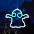thumbnail image 1 of Ghost Neon Sign, LED Lights Signs for Wall Decor, USB Charge and Battery Operated, Hanging Lamps for Kids Game Room Halloween Window Decor, 10x8 Inch,White, 1 of 6