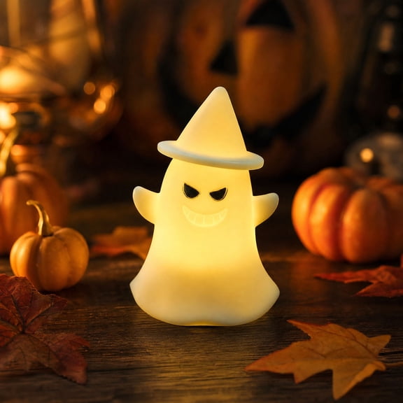 Ghost Night Light Halloween Decorations Bedside Night Light with Tap Control, Dimmable Nursery Decor Lamp, Fun Ghost Gift for K*ids, Halloween Room Decor, Ghost Lamp