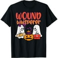 thumbnail image 1 of Ghost Nurse Wound Whisperer Halloween Nurse Fall Scrub Women T-Shirt, 1 of 3