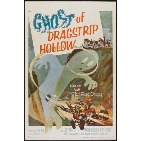 Ghost Of Dragstrip Hollow Movie Poster Metal Sign 8inx 12in Metal Print 8x12 Square Adults AB Posters