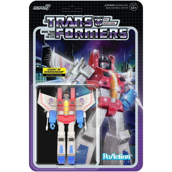 Super7 - Transformers - Reaction Figures Wv8 - Ghost Of Starscream (Translucent Glitter)