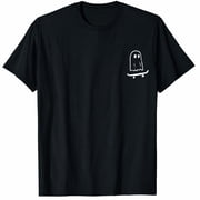Ghost On Skateboard Funny Retro Halloween Costume Mens T-Shirt