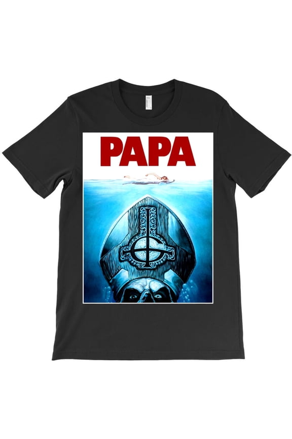Ghost Papa Graphic Tee, Funny Swedish Rock Band Parody H26753 T-Shirt, for Men and Women, Up to Size 5XL