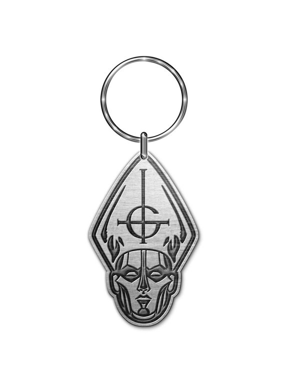 Ghost Papa Head Plastic Key Chain