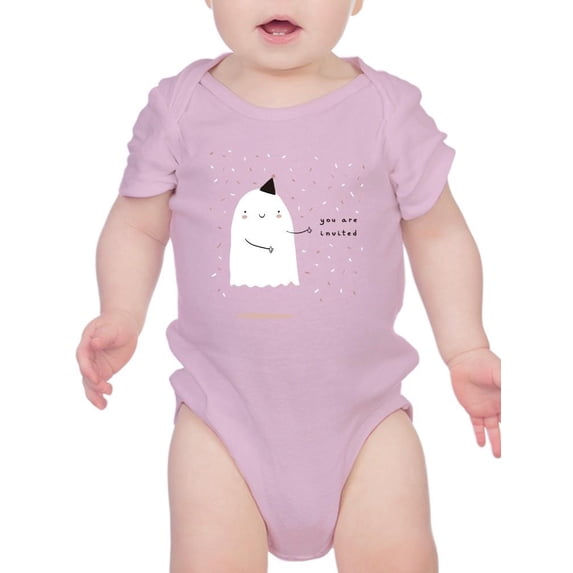 Ghost Party Invitation Bodysuit Infant -Image by Shutterstock, 12 Months