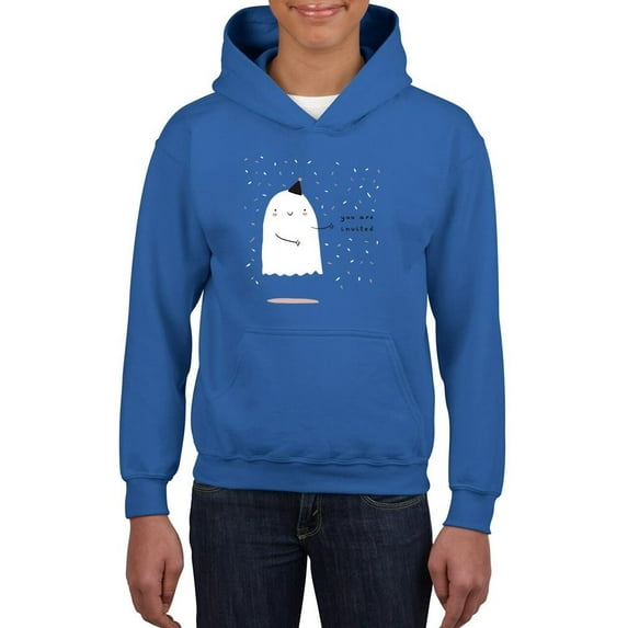 Ghost Party Invitation Hoodie Juniors -Image by Shutterstock, Medium