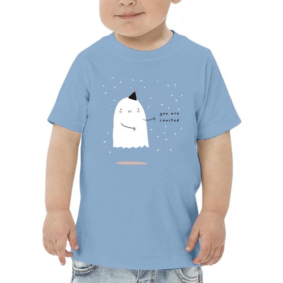 Ghost Party Invitation T-Shirt Toddler -Image by Shutterstock, 4 Toddler