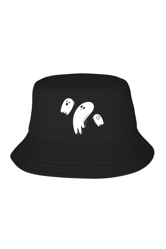 Ghost Pattern Bucket Hat For Womens And Mens Outdoor Beach Fisherman Hat Sun Hat