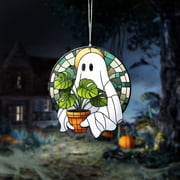Ghost Pattern Sun Catcher Colored Perspex - Suncatcher Garden Hanging Ornaments Halloween Autumn Christmas Home Decor - Stained Sun Catcher Organic Glass Window Hanging for Room