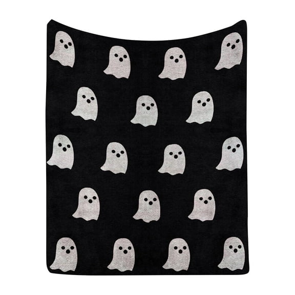 Ghost Pattern Throw Blanket For Adults And Kids, Soft Flannel Fleece Lightweight All Season Use, 130X150Cm Home Decor And Gift