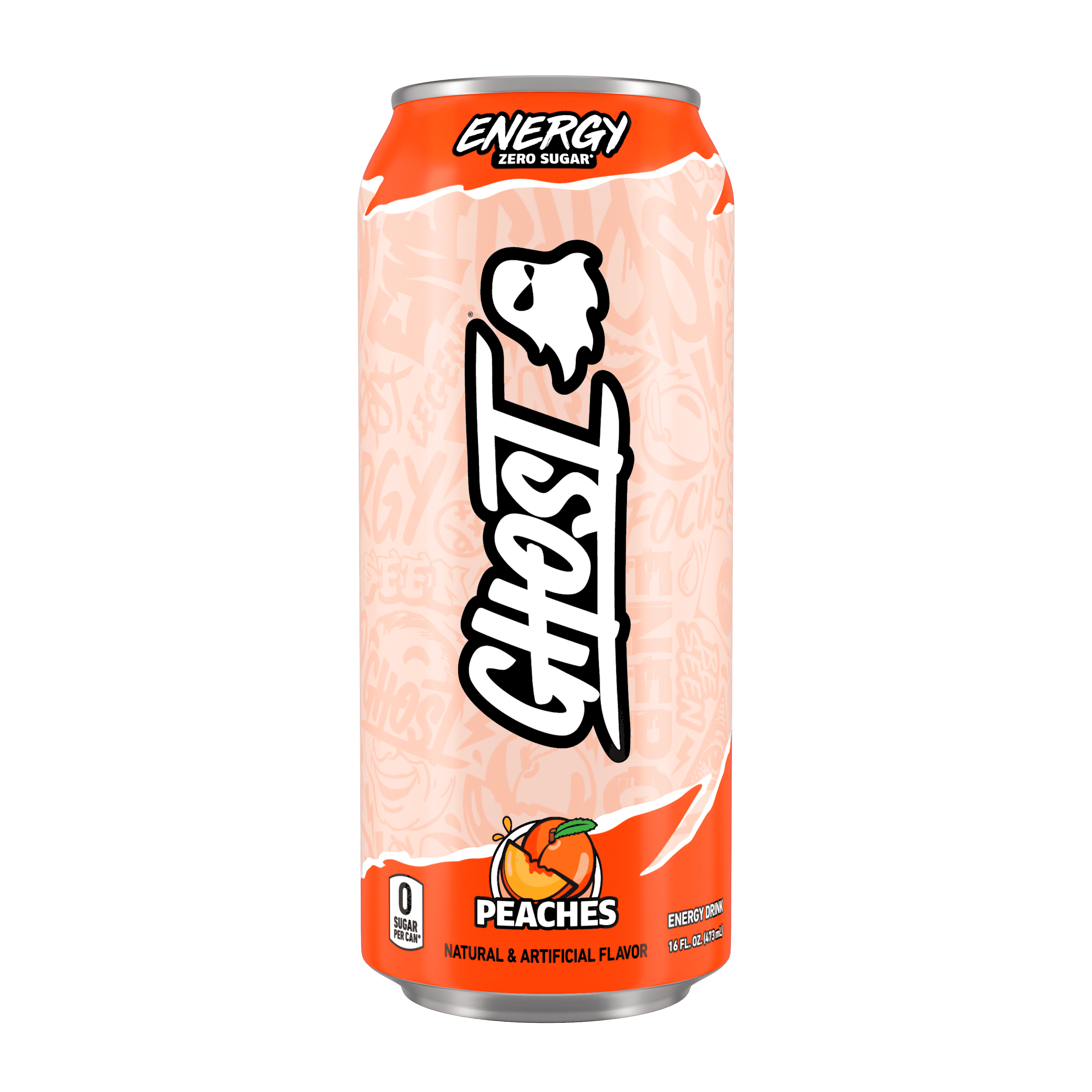 GHOST EN RTD PEACH CN 16OZ LS12