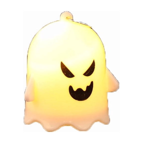 Ghost Pendant Night Light, 2.56 Inch Plastic Halloween Hanging Mini Lamp, Devil Mouth