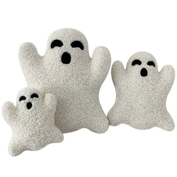 Ghost Pillow Halloween Decorative Spooky Pillows Halloween Throw Pillows For Children Gift Ghost Shaped Pillow Cute Spooky Party Home Sofa Decor Halloween Decorations