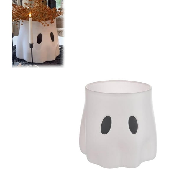 Ghost Planter, Halloween Ghost Bucket Decor, 2024 New Cutest Ghost Bucket, Ghost Vase, Air Fern Display Stand Decor for Indoor Outdoor, Home Decor(Large,Small)