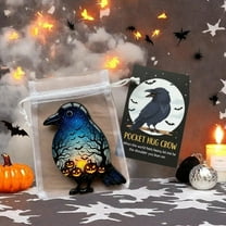 Ghost Pocket Cards, Pockets Hug Crow with Encouragement Card Cute Mini Charm, Inspirational Gift for Friends, Emotional Support Token, Small Decorative Keepsake