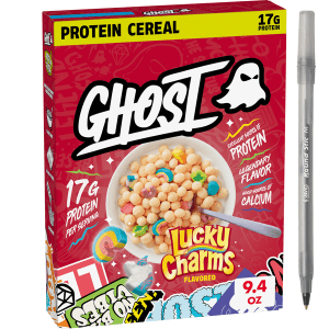 Ghost Protein Protein Cereal with Marshmallows with pan