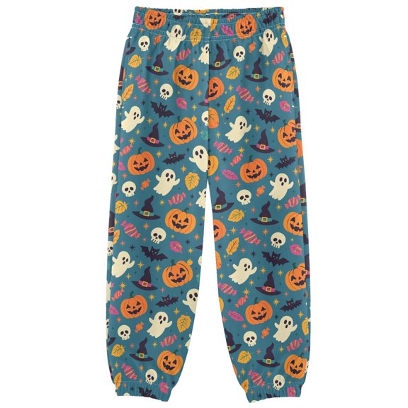 Ghost Pumpkin Magic Hat Boys Pants Kids Casual Sweatpants Joggers Toddler Sports Pants 3-10 Years