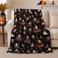 thumbnail image 1 of Ghost Pumpkin Scene Ghosts And Pumpkins Spooky Holiday Art Halloween Lovers Playful Harvest Motif Warm Flannel Blanket, Halloween Gift for Living Room and Family Room Home Decor, 1 of 7