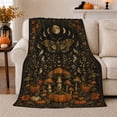 thumbnail image 1 of Ghost Pumpkin Scene Ghosts And Pumpkins Spooky Holiday Art Halloween Lovers Playful Harvest Motif Warm Flannel Blanket, Halloween Gift for Living Room and Family Room Home Decor, 1 of 7