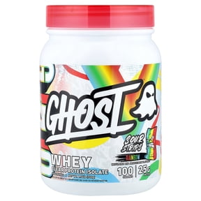 Ghost Whey, Clear Protein Isolate, Sour Strips Rainbow, 1.54 lb (700 g)