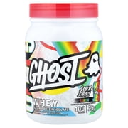 Ghost Whey, Clear Protein Isolate, Sour Strips  Rainbow, 1.54 lb 700 g