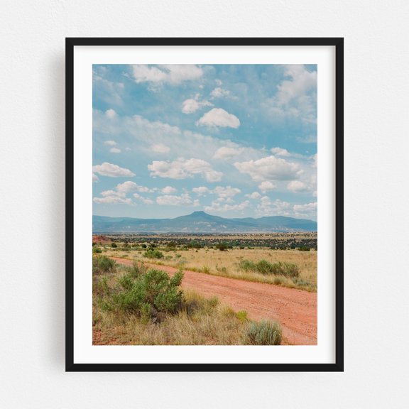 Ghost Ranch II - Abiquiu New Mexico Photography Landscape Desert Nature Rural Wilderness Scenic Pastoral Black Framed Wall Art Print 5 x 7 inches