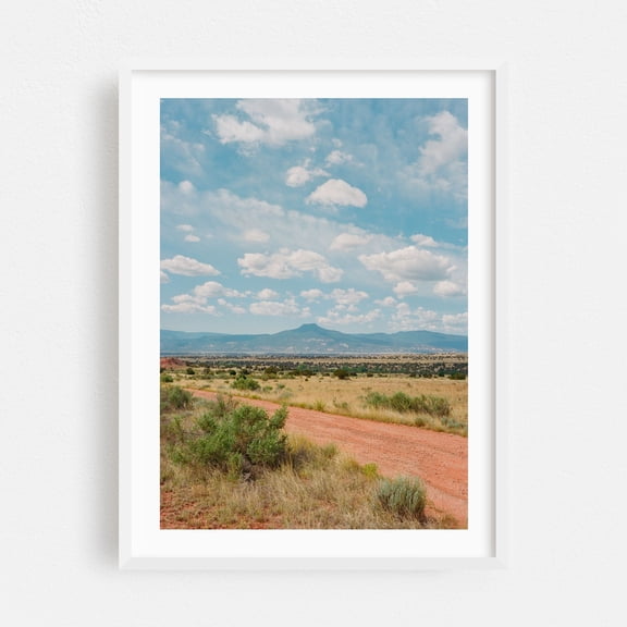 Ghost Ranch II - Abiquiu New Mexico Photography Landscape Desert Nature Rural Wilderness Scenic Pastoral White Framed Wall Art Print 5 x 7 inches