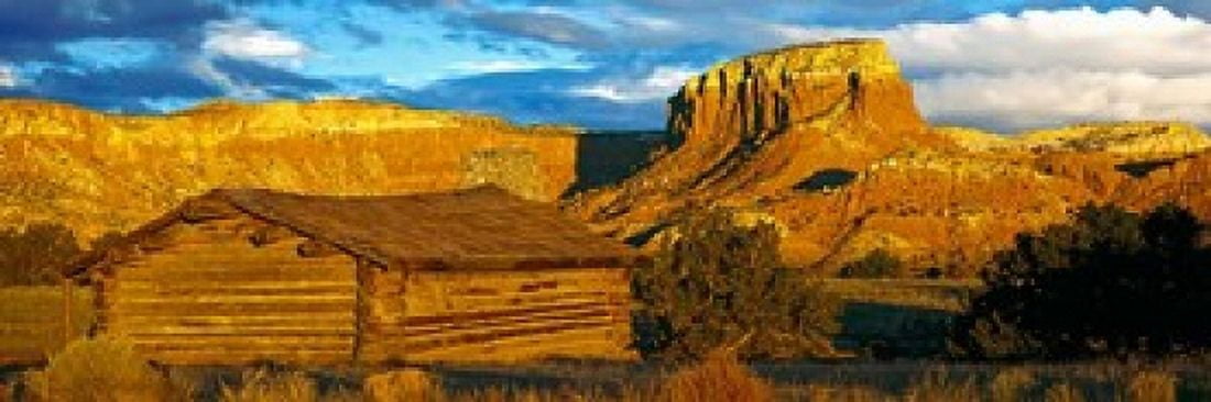 Ghost Ranch at Sunset Abiquiu New Mexico Canvas Art - Panoramic Images (36 x 12)