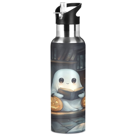 Ghost Read Book 1000ml Double Walled Stainless Steel LeakProof Sports Bottle Thermo 8h Portable