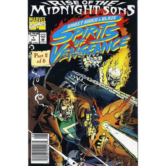 Ghost Rider/Blaze: Spirits of Vengeance #1 (Newsstand) VF ; Marvel Comic Book