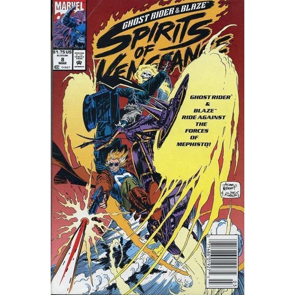 Ghost Rider/Blaze: Spirits of Vengeance #8 (Newsstand) VF ; Marvel Comic Book