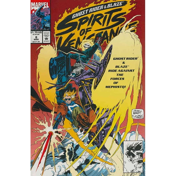 Ghost Rider/Blaze: Spirits of Vengeance #8 VF ; Marvel Comic Book