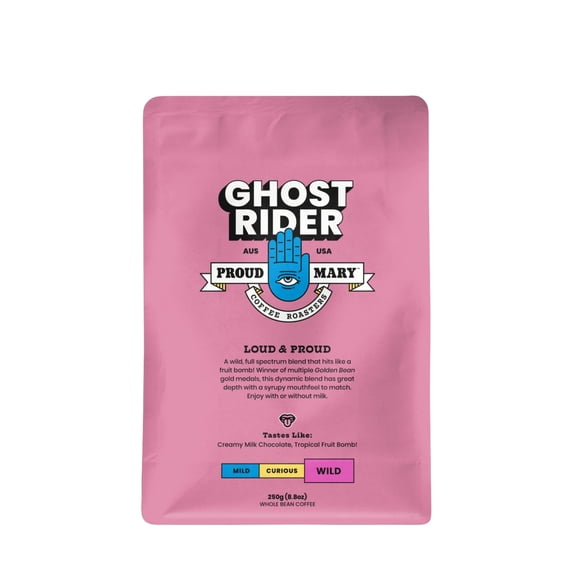 Ghost Rider Blend - Roasted by Proud Mary Coffee - Freshly Ground Coffee - 250g Bag