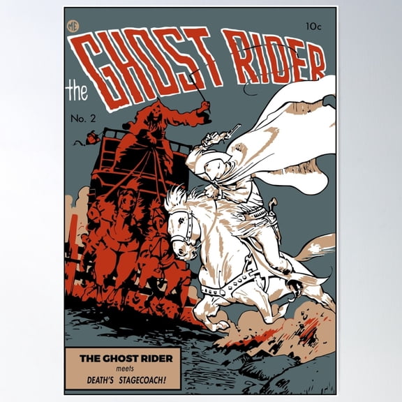 Ghost Rider Comic Cover Poster Wall Art, Modern Wall Decor For Living Room Bedroom, 8x12 UNFRAMED